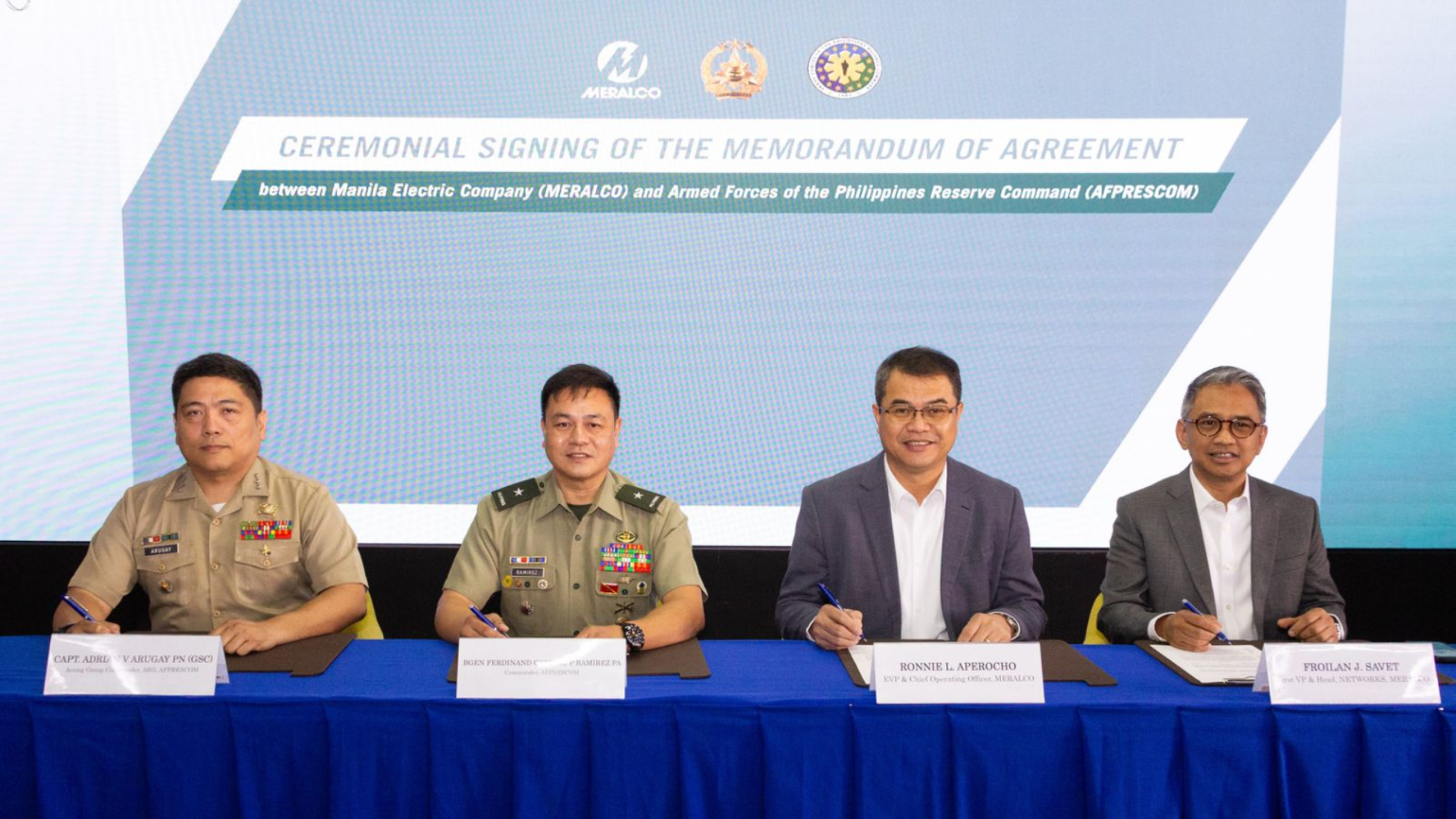 Meralco Taps Military Partnership to Build Reservist Unit for Energy Resilience