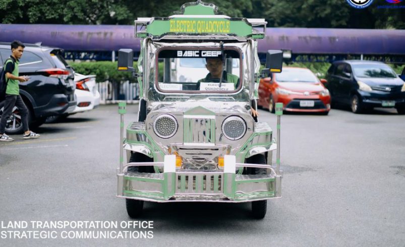 LTO showcases solar-powered quadricycle as low-cost public transport alternative