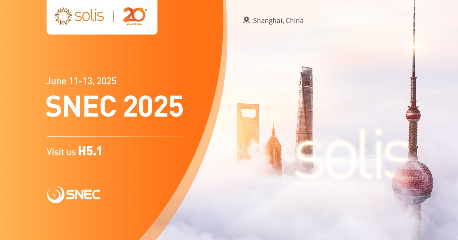 Solis Celebrates 20th Anniversary with Groundbreaking Launches at SNEC 2025