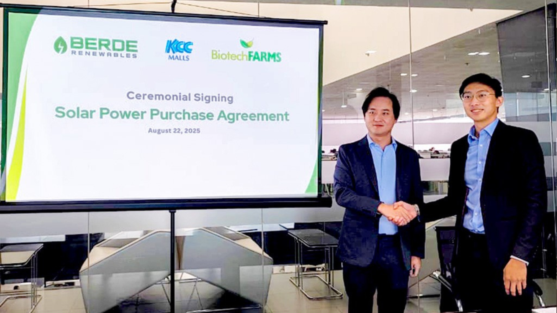 Berde Renewables signs 8.4-MWp solar PPA with KCC Malls, Biotech Farms in Mindanao