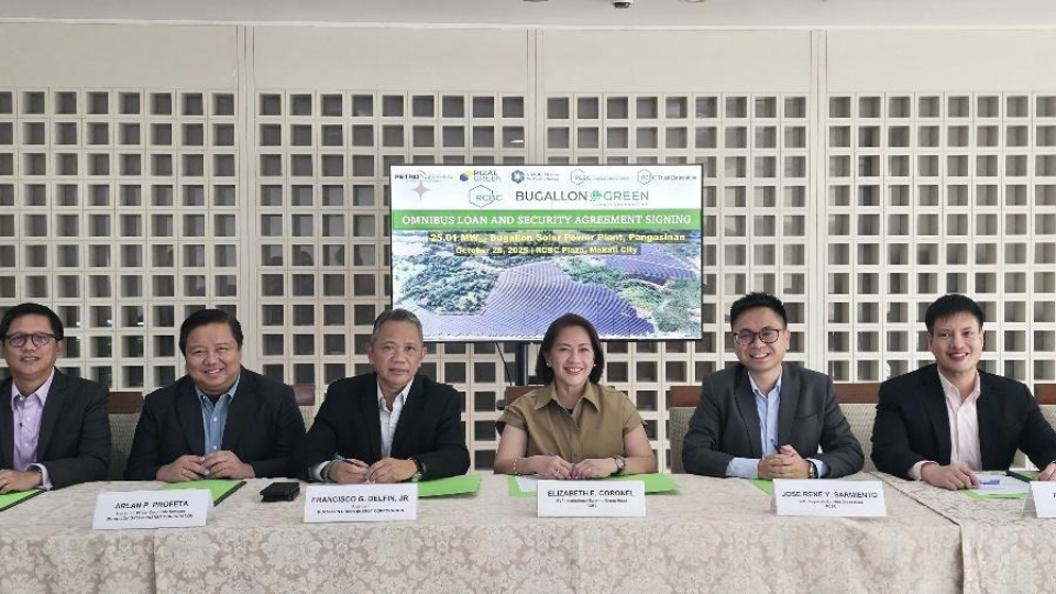 PGEC’s Bugallon Green secures PHP826-million loan from RCBC for solar project